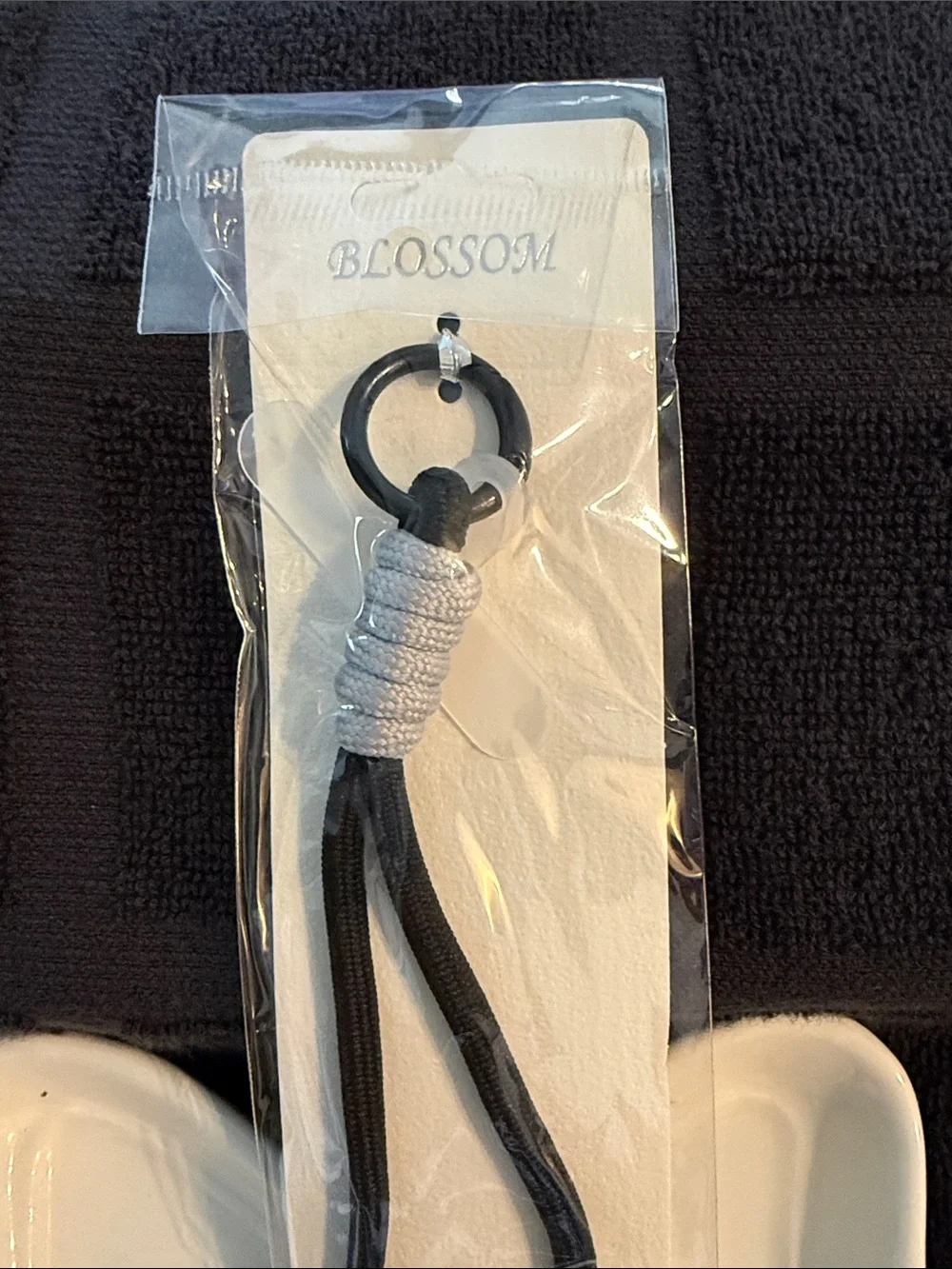 Black & Gray Loop Keychain - Women Accessories